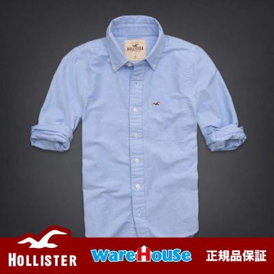 【Lサイズ】ホリスター 無地 オックスフォードシャツ　青　Breakwall Shirt アメカジ インポート 正規品保証付 最新作直輸入